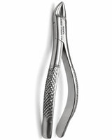 German stainless steel dental extraction forceps with textured grip for precise handling