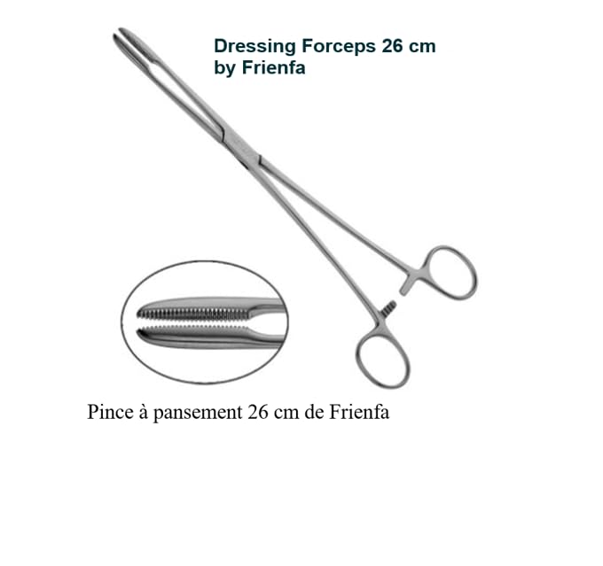 26 cm Dressing Forceps by Frienfa, medical instrument for wound care and home care supplies