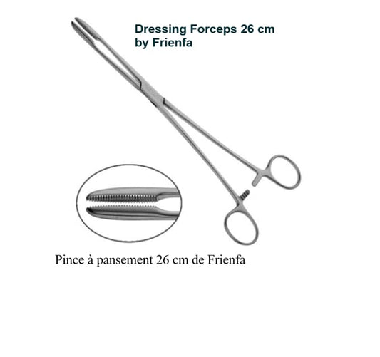 26 cm Dressing Forceps by Frienfa, medical instrument for wound care and home care supplies