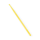Yellow disposable plastic medical forceps on white background, home care supply