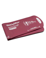 Maroon reusable blood pressure cuff for large adults, FlexiPort, size range 32-43cm.