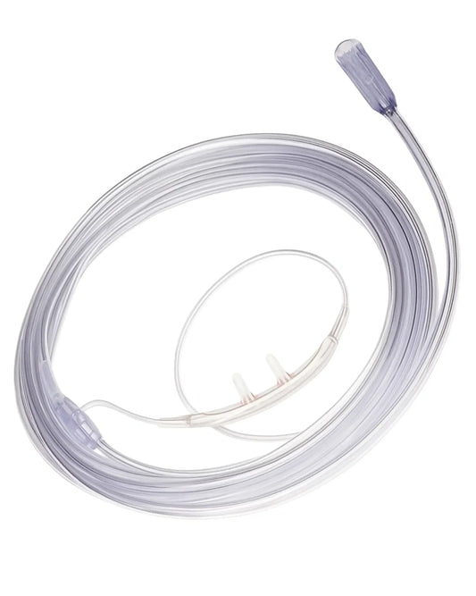 Clear nasal oxygen cannula tubing for respiratory therapy and home medical care