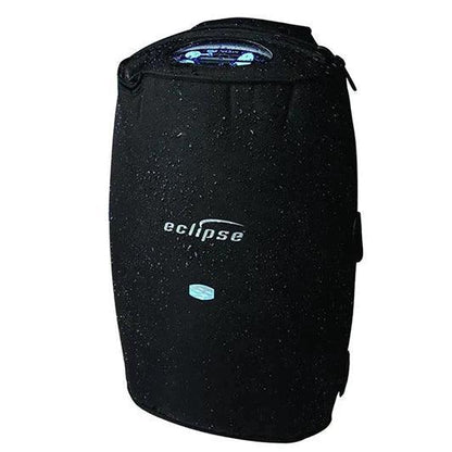 Black Eclipse portable oxygen concentrator carrying case with visible logo on front