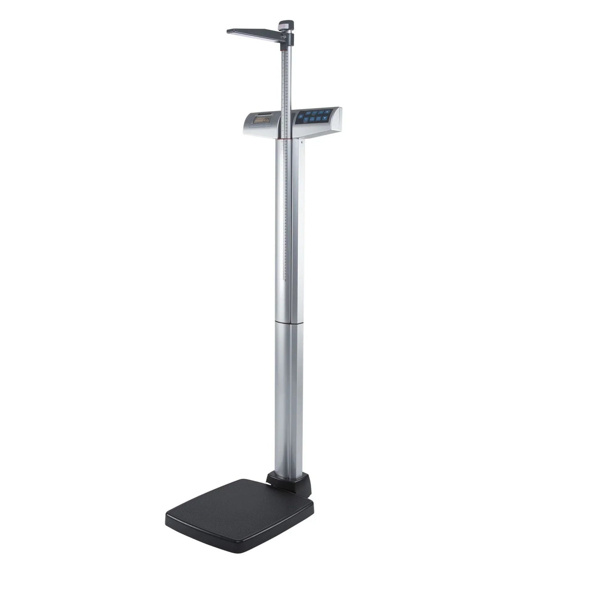 Digital medical scale with height rod for home care and healthcare settings