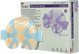 3M Tegaderm silicone foam border dressing with purple box for wound care, 6in x 6.75in size