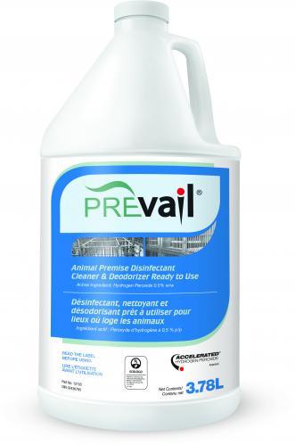 Prevail animal premise disinfectant 3.78L jug, ready-to-use cleaner and deodorizer