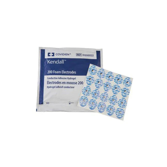 Kendall Covidien 200 foam electrodes pack with conductive adhesive hydrogel for medical use