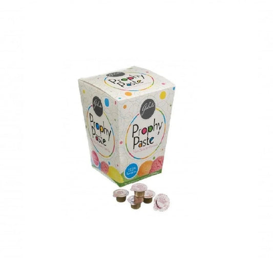 Box of Prophy Paste dental polishing cups for oral care, with individual paste cups displayed