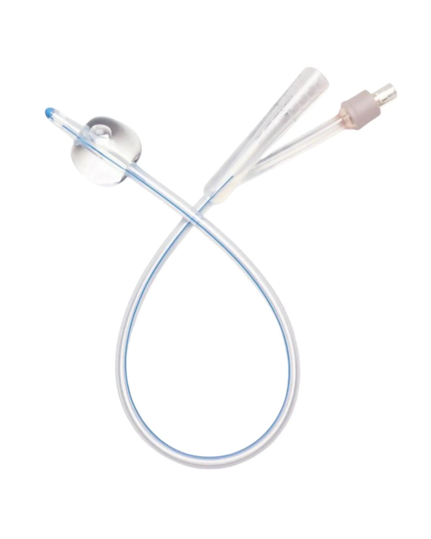 Sterile silicone Foley catheter with balloon valve for medical urinary care