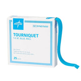 Box of Medline blue tourniquet rolls, 1 x 18 inch, for medical and home care use