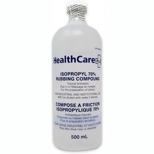 HealthCare Plus isopropyl 70% rubbing compound 500mL bottle for antiseptic use
