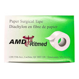 Box of AMD Ritmed paper surgical tape, 2 inch x 10 yards, white medical tape roll