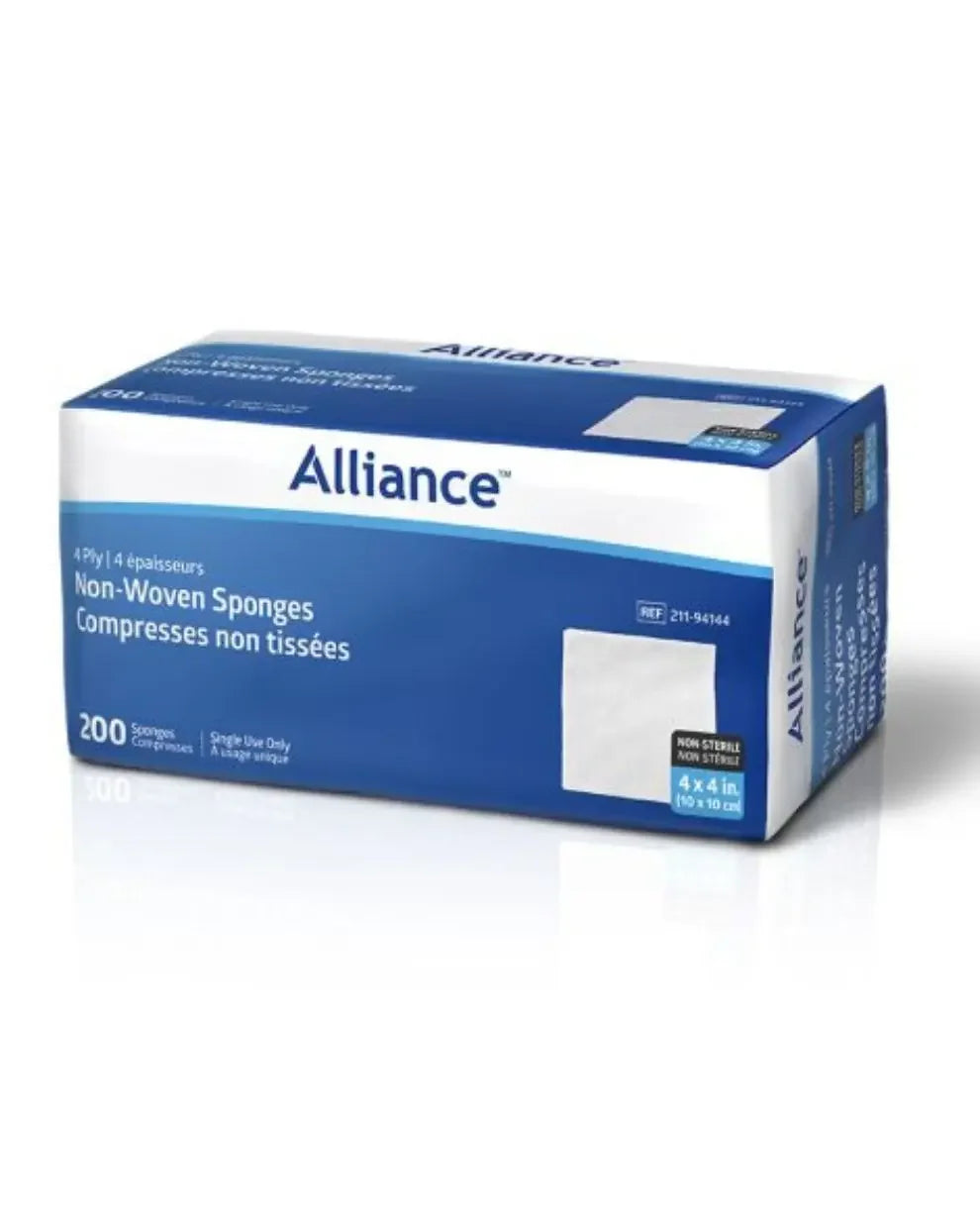 Alliance non-woven sponges 4x4 inch box, 200 count, for medical wound care