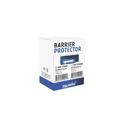 Palmero Barrier Protector box for dental bite block protection, medical supplies packaging.