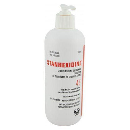 Stanhexidine chlorhexidine gluconate skin cleanser antibacterial liquid bottle with pump