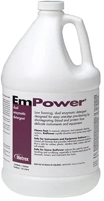 EmPower dual enzymatic detergent gallon for disinfecting medical instruments and surfaces