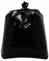 Large black garbage bag tied at the top, suitable for home or medical waste disposal