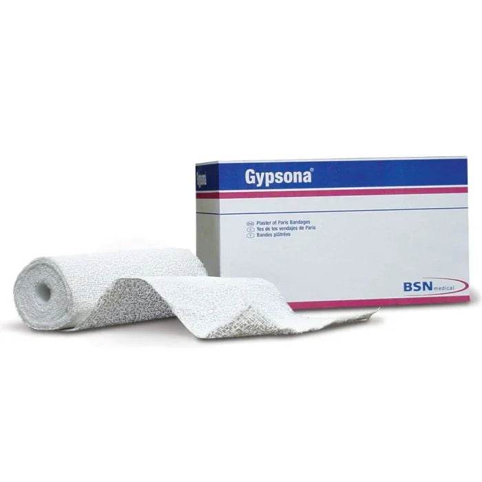 Gypsona plaster of Paris medical bandage roll with packaging for wound care