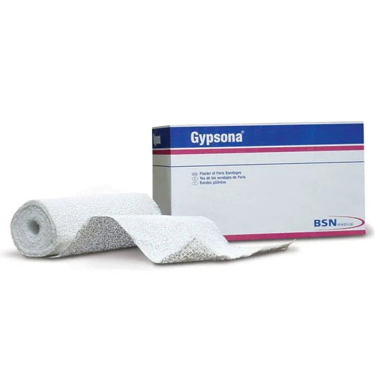 Gypsona plaster of Paris medical bandage roll with packaging for wound care