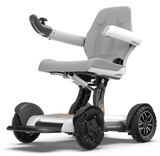 Lightweight modern electric wheelchair with ergonomic seat and omni-directional wheels
