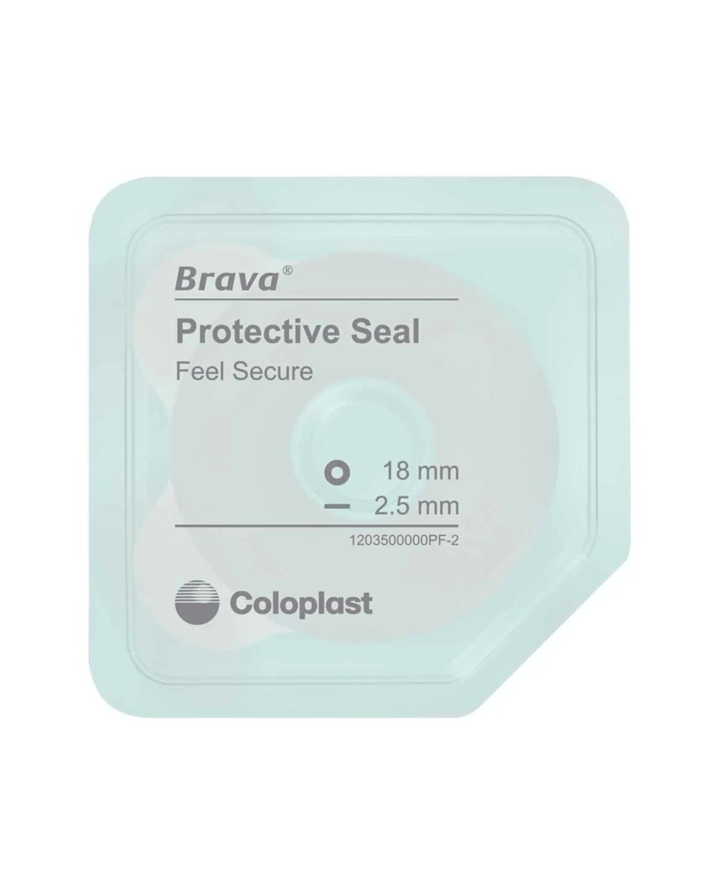 Brava protective seal by Coloplast for ostomy care, 18 mm, 2.5 mm, in sterile packaging