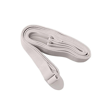 White elastic tourniquet band with buckle for medical use on white background
