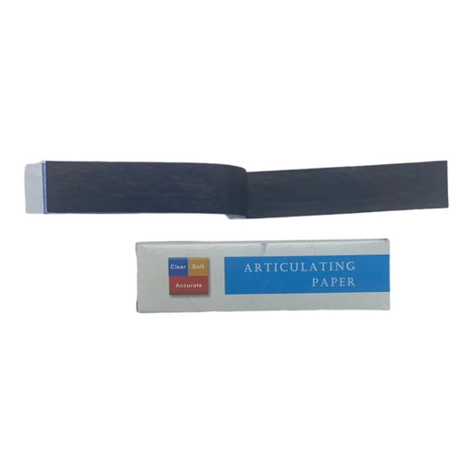 Dental articulating paper strip and box for bite adjustment and occlusion marking