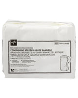 Package of non-sterile conforming stretch gauze bandages, 12 rolls, medical supplies