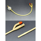 Latex Foley urinary catheter with balloon, medical supply for home care or hospital use