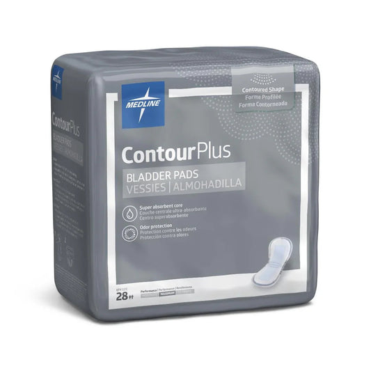 Medline ContourPlus bladder control pads moderate absorbency pack with product image