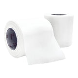 Two rolls of white medical silk tape for wound care and bandage securement