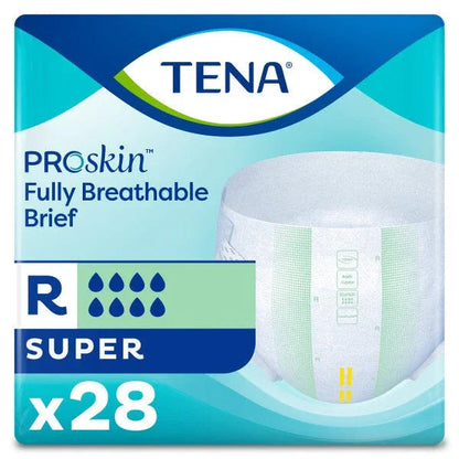 TENA ProSkin Fully Breathable Briefs Super absorbency, size R, 28 pack adult incontinence supplies
