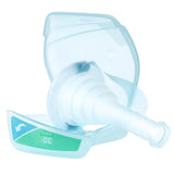 Close-up of a single-dose dry powder inhaler with clear dosage indicator, medical device