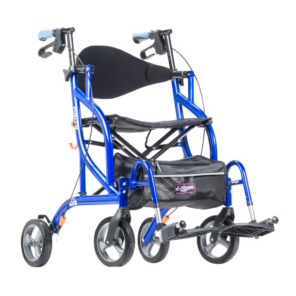Airgo Fusion F23 Side-Folding Rollator & Transport Chair Pacific Blue | 700-932PB