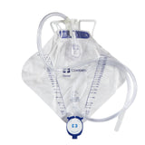 Covidien Dover urinary drainage bag with measurement markings and tubing for medical use