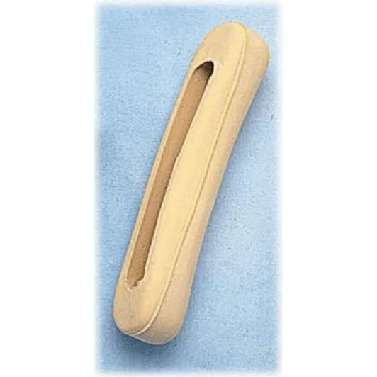 Foam arm support splint for medical home care on a blue surface