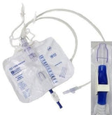 Disposable sterile urine drainage bag with tubes and anti-reflux valve for medical use