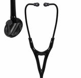 Black medical stethoscope with dual-head chestpiece for home care and healthcare professionals