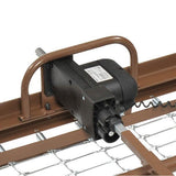 Electric hospital bed motor and frame detail, ultra-light adjustable bed component