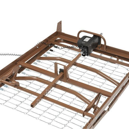 Ultra light full electric hospital bed frame with motor and metal grid platform