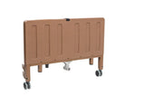Electric low height medical bed frame with wheels for home care or long-term care