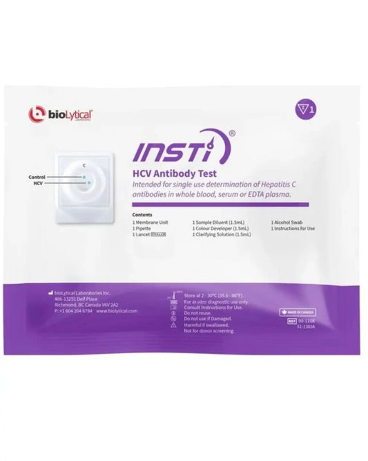 INSTIT HCV Antibody Test kit for Hepatitis C detection, medical diagnostic packaging