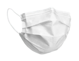 Disposable white medical face mask with ear loops for infection control