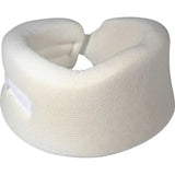 Soft foam cervical neck collar for neck support, white, medical orthopedic device