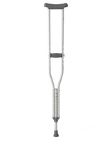 Medline Aluminum Push-Button Adjustable Crutch, Adult Medium Fit, 62" - 78" | MDSV80535