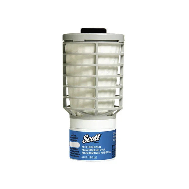 Scott air freshener refill cartridge with white vented casing and blue label