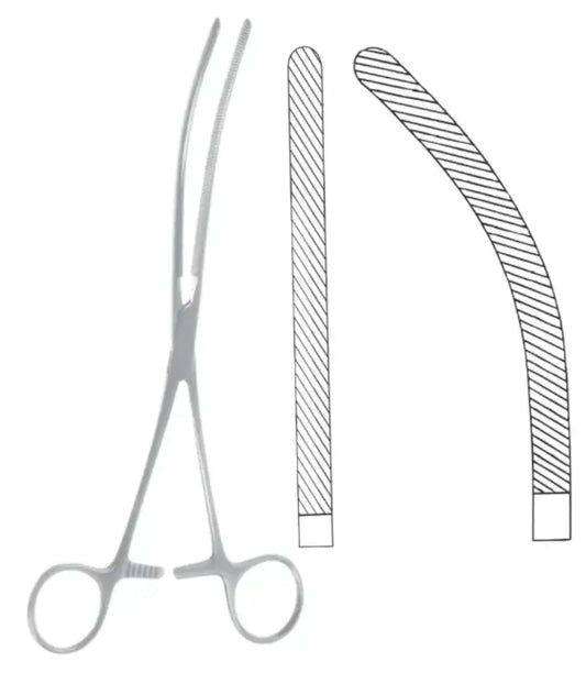 Doyen Intestinal Clamp 9 Inch Curved