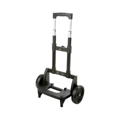 Lightweight folding hand truck with large wheels for home care and medical supply transport