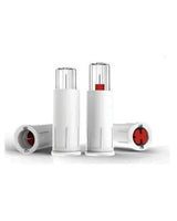 Sterile white safety lancets with red trigger for blood glucose home testing