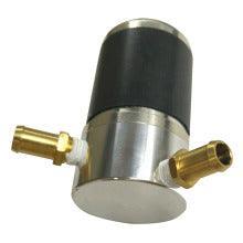 Oxygen regulator adapter with black cylinder body and brass hose connectors for medical supplies